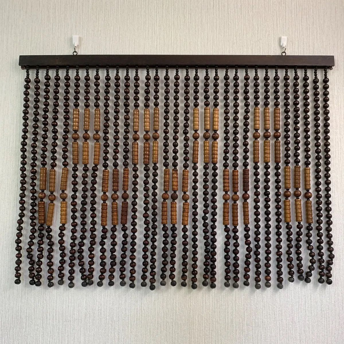 昭和レトロ！木製珠のれん パーテーション 珠暖簾 - メルカリ