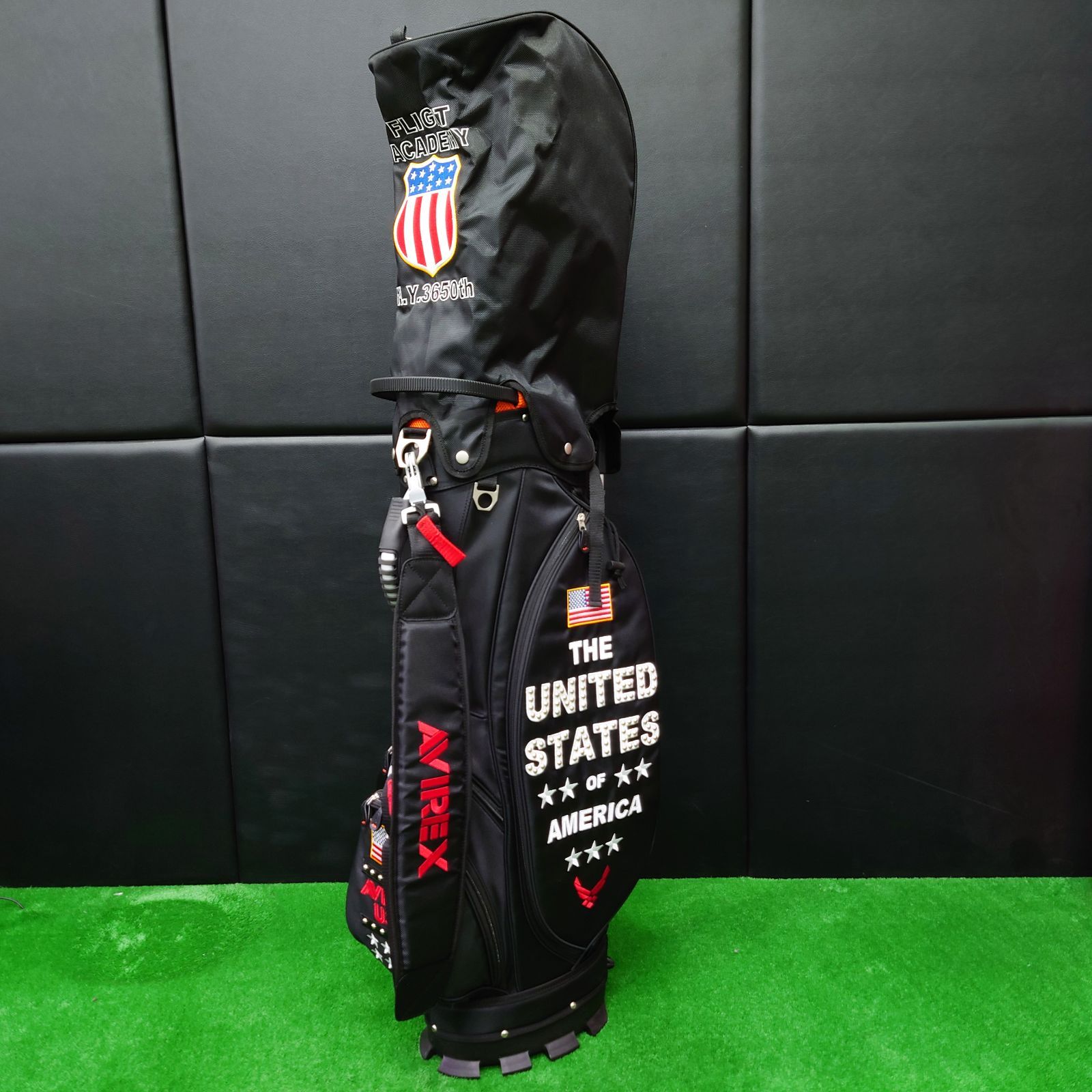 新品 AVIREX アヴィレックスゴルフ キャディバッグ ブラック 新品