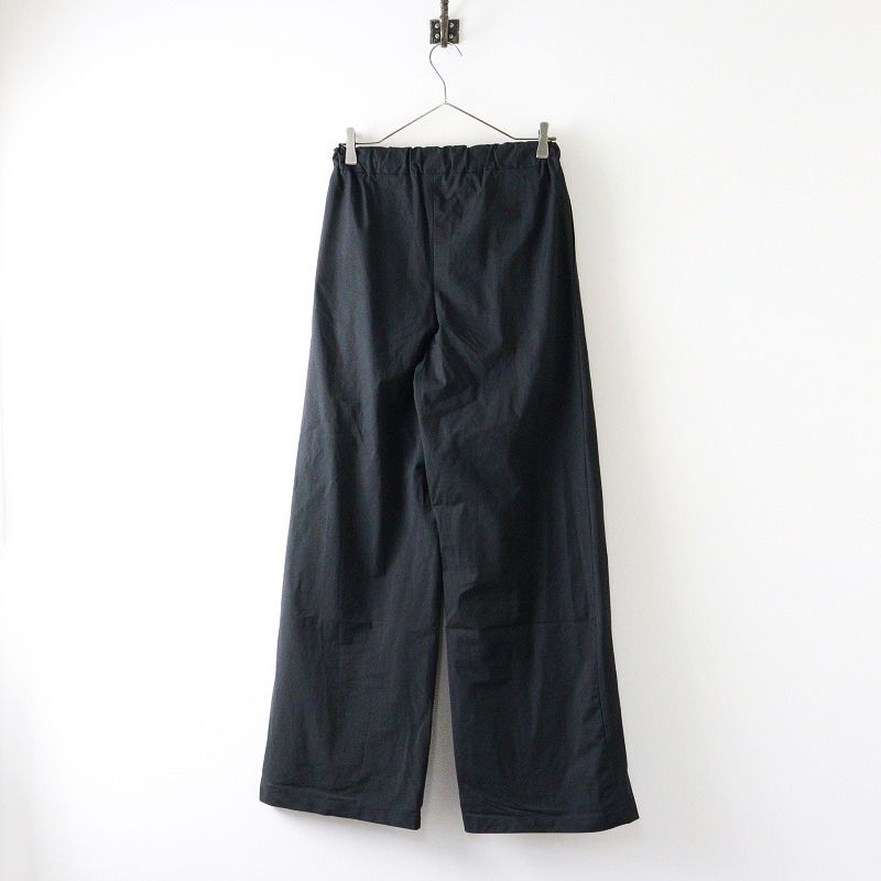2025SS ドゥーズィエムクラス Deuxieme Classe Felicity パンツ 34 ブラック コットン タック ワイド イージー ゴム 2400014630732