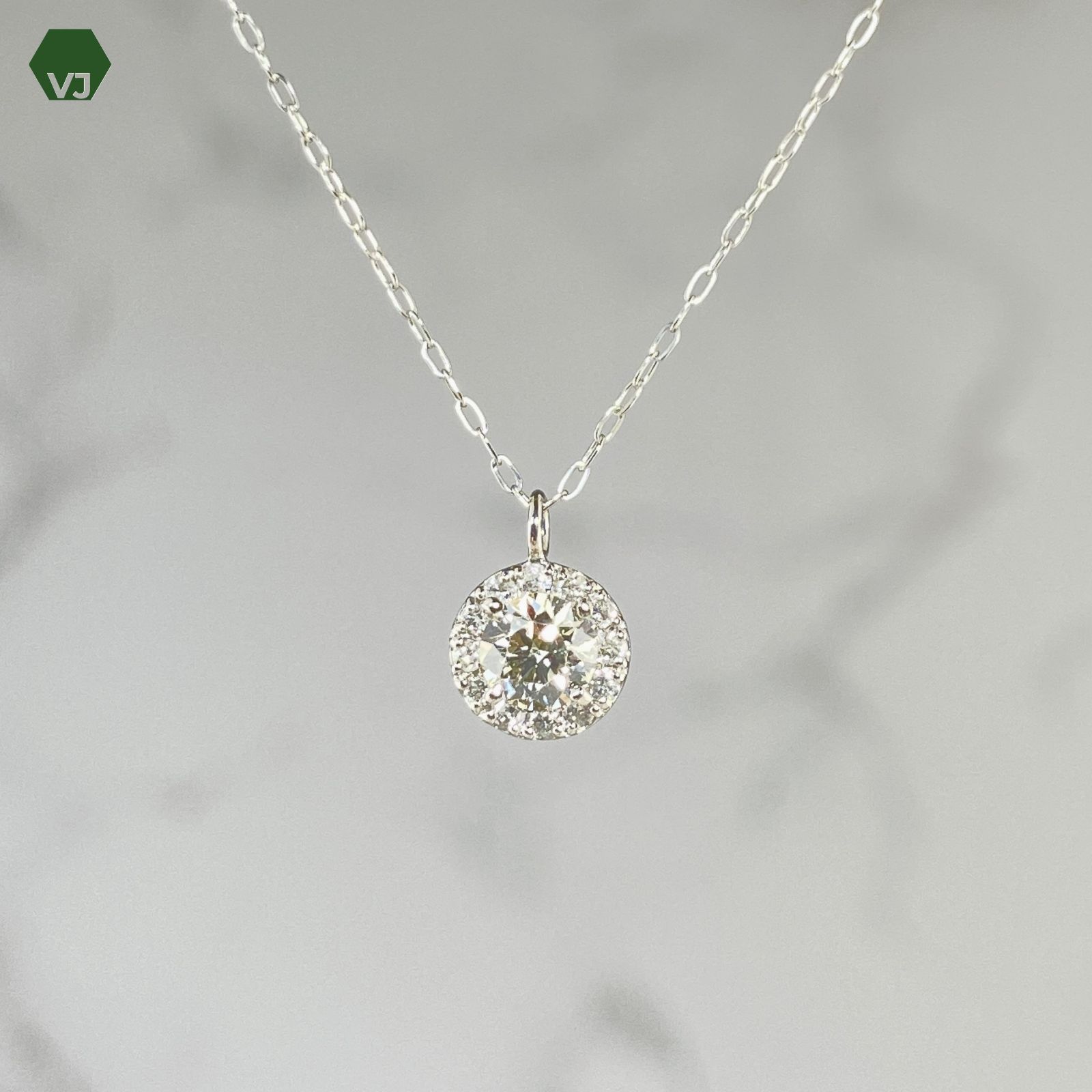 16-14】ダイヤモンド ネックレス D0.259ct D0.1ct【中古 
