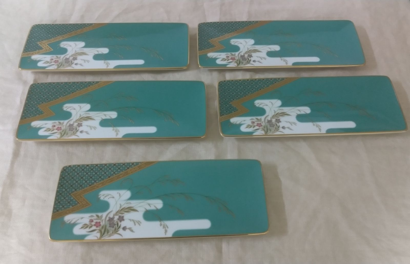 希少 Noritake ハナリス 長角皿 5枚セット - メルカリ