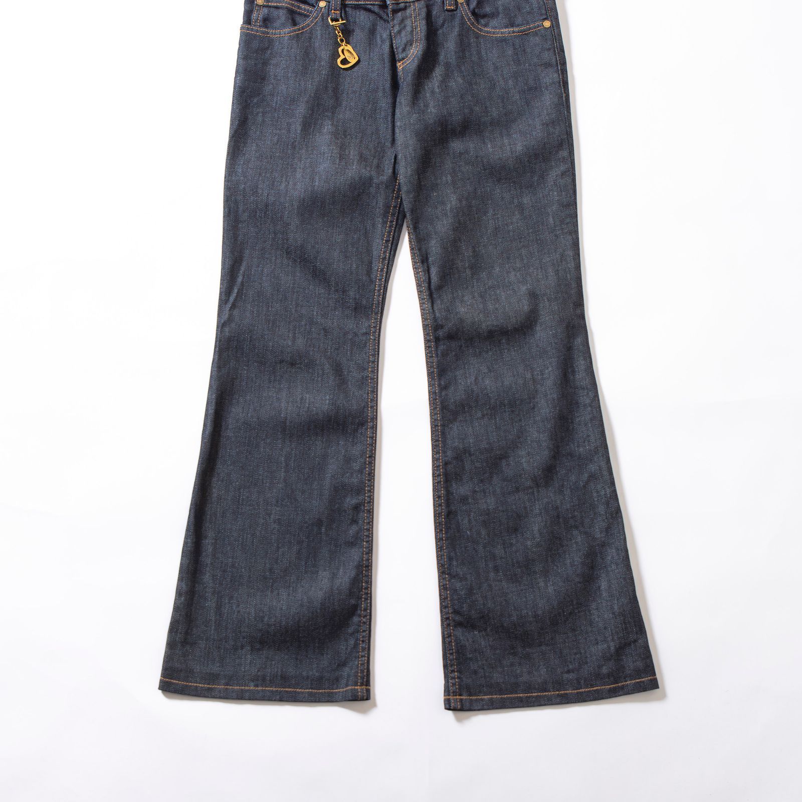 デニム ハートチャーム付き