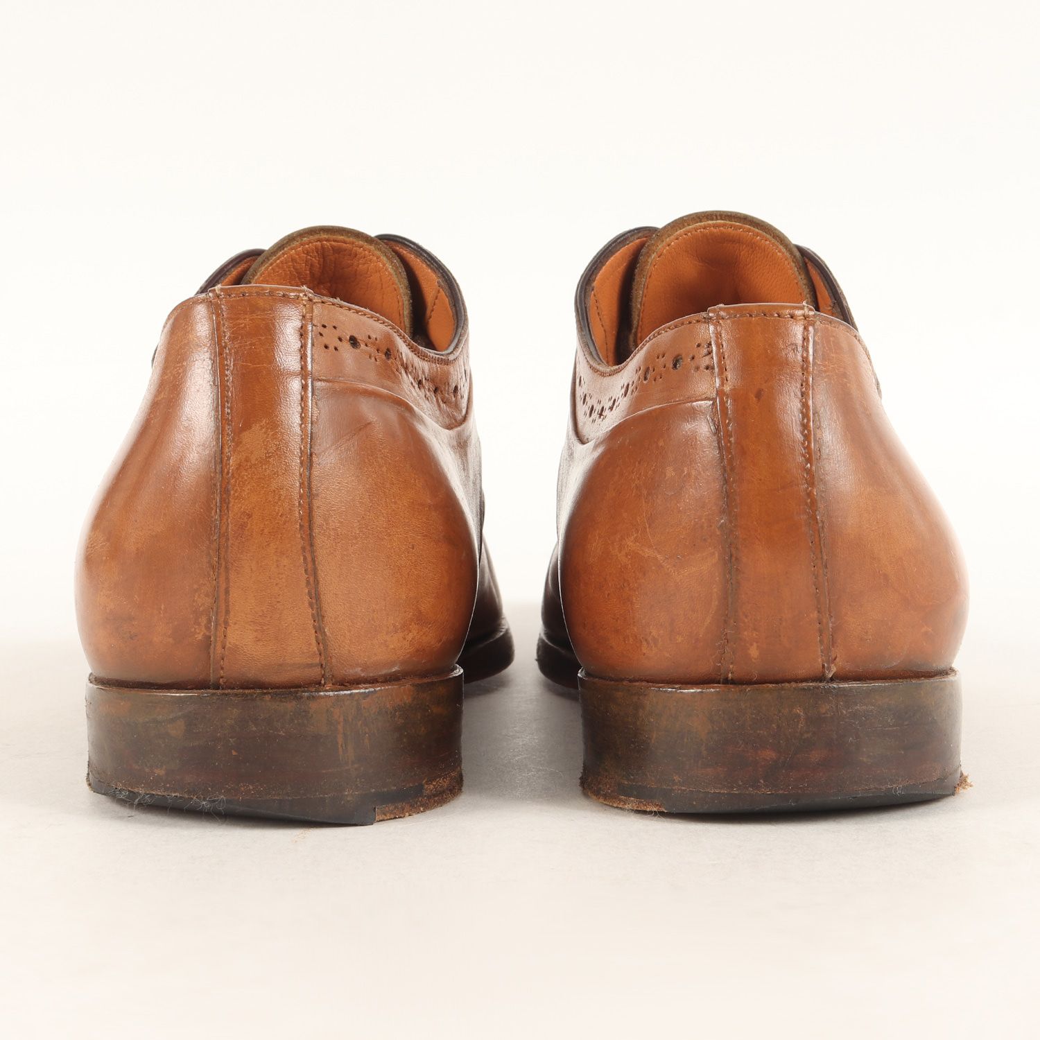サントーニ SANTONI ビジネスシューズ スクエアトゥ レースアップ 外 