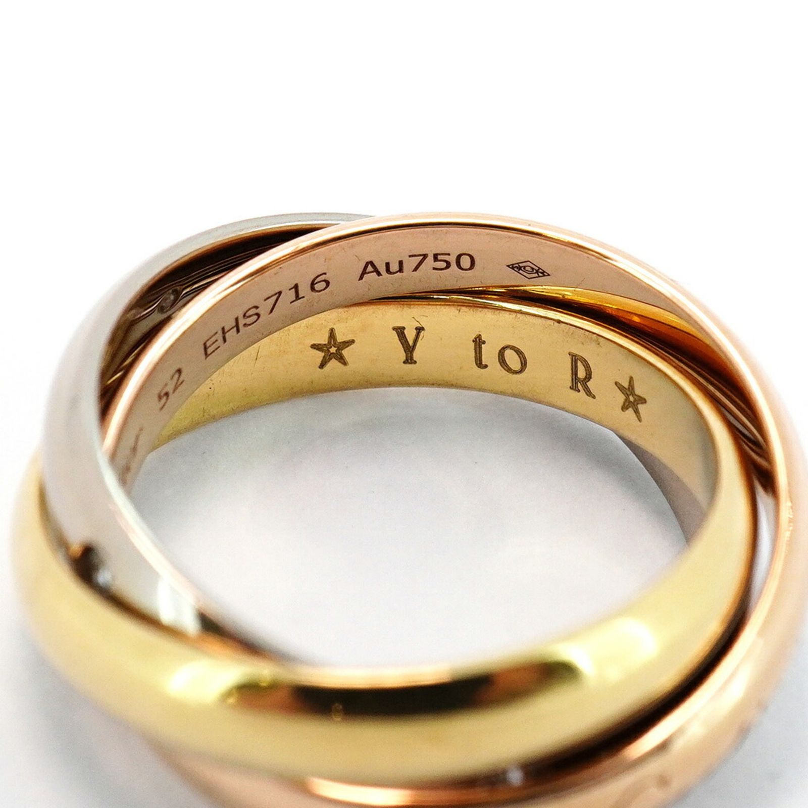 カルティエ(Cartier) カルティエ リング トリニティ 5PD 18KYG
