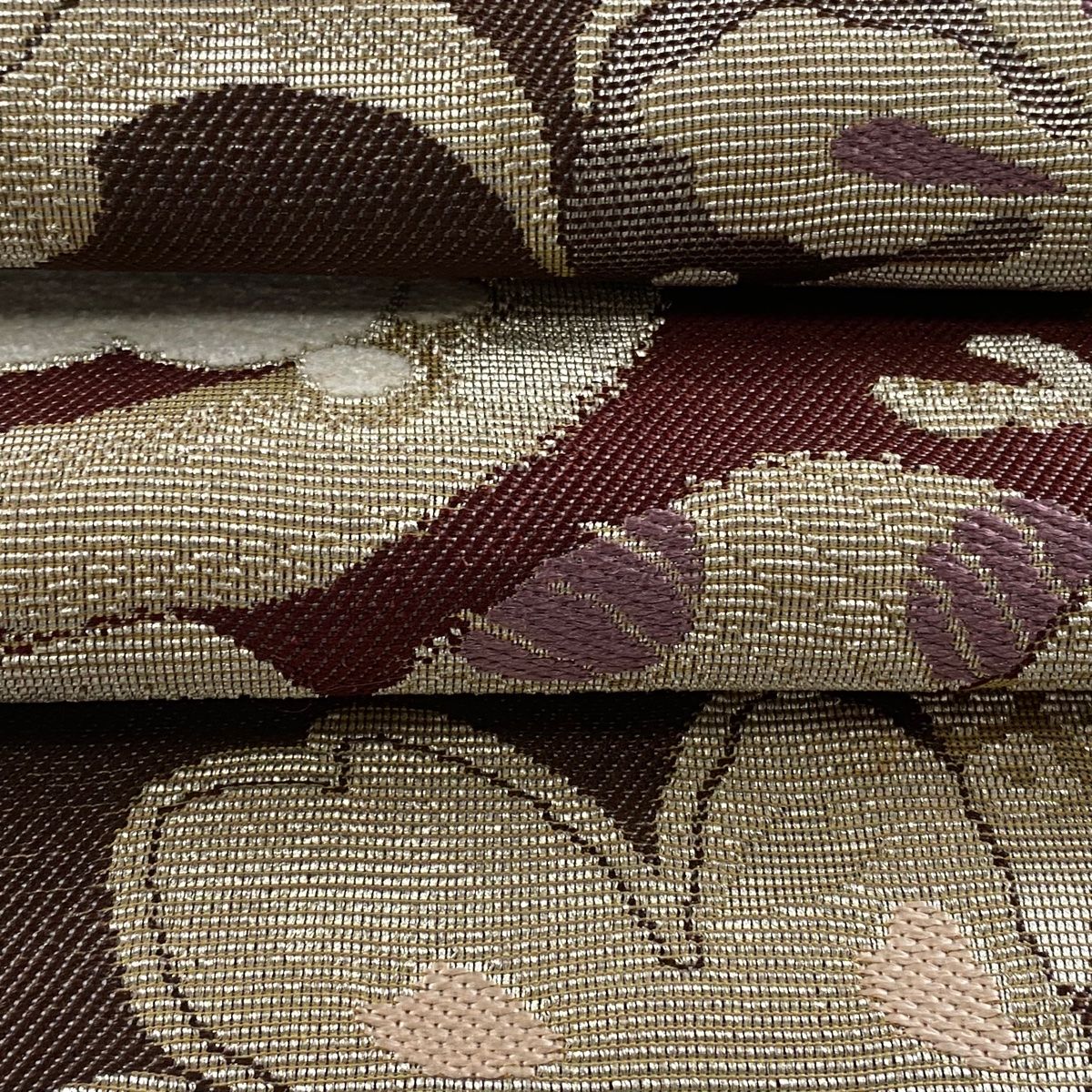 袋名古屋帯 美品 逸品 うさぎ 草花 輪奈織 銀糸 赤茶 正絹 中古 袋名古屋帯 美品 逸品 うさぎ 草花 輪奈織 銀糸 赤茶 正絹 中古