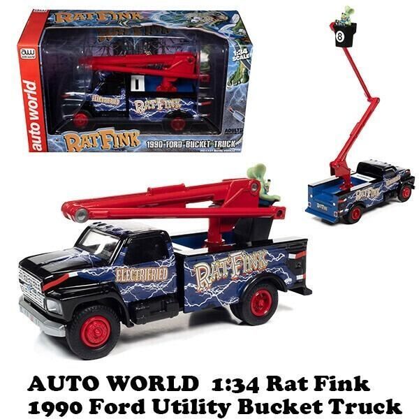 1 34 Rat Fink 1990 フォード ユーティリティ バケット トラック ラットフィンク ミニカー アメリカン雑貨