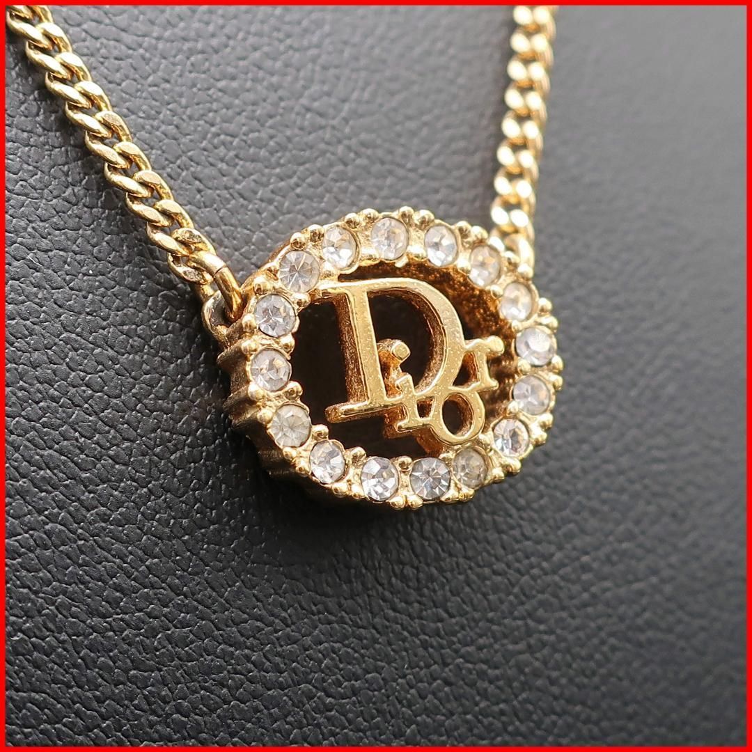 極美品　Dior　ディオール　喜平チェーン　ネックレス ラインストーン Christian Dior - 美品 希少 クリスチャンディオール ネックレス