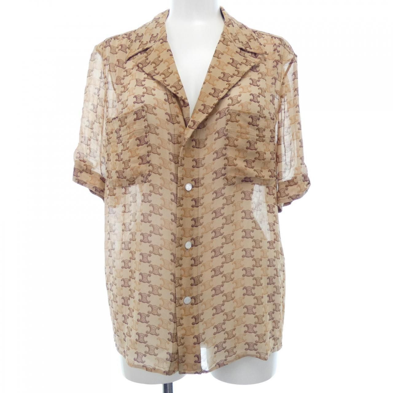 セリーヌ CELINE PAJAMA SHIRT トリオンフ 2B607315P S Sシャツ