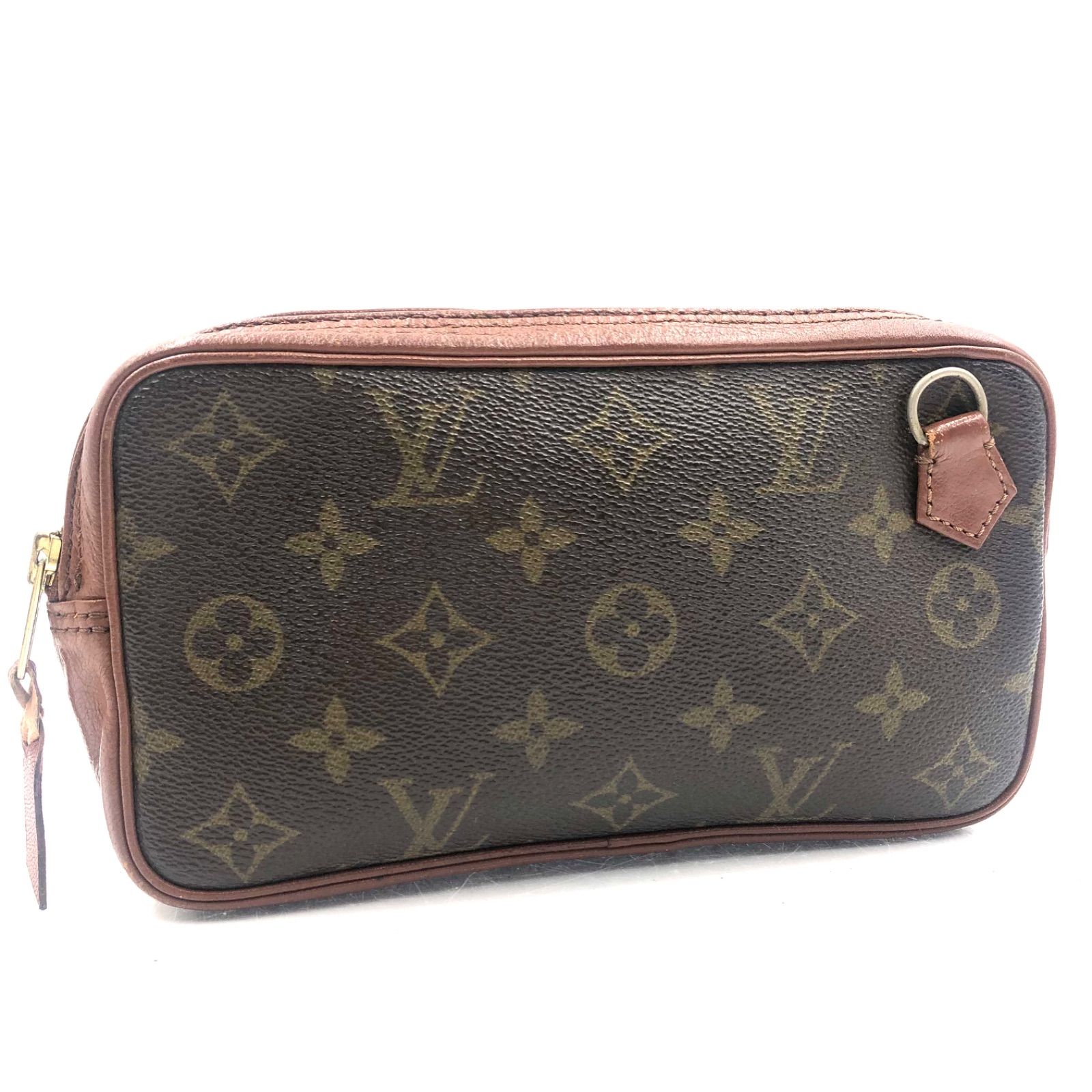 □美品□鑑定済み□LOUIS VUITTON ルイヴィトン モノグラム 旧型 マルリーバンドリエール クラッチバッグ PVC×レザー ピッグスキン  ブラウン ヴィンテージ - メルカリ