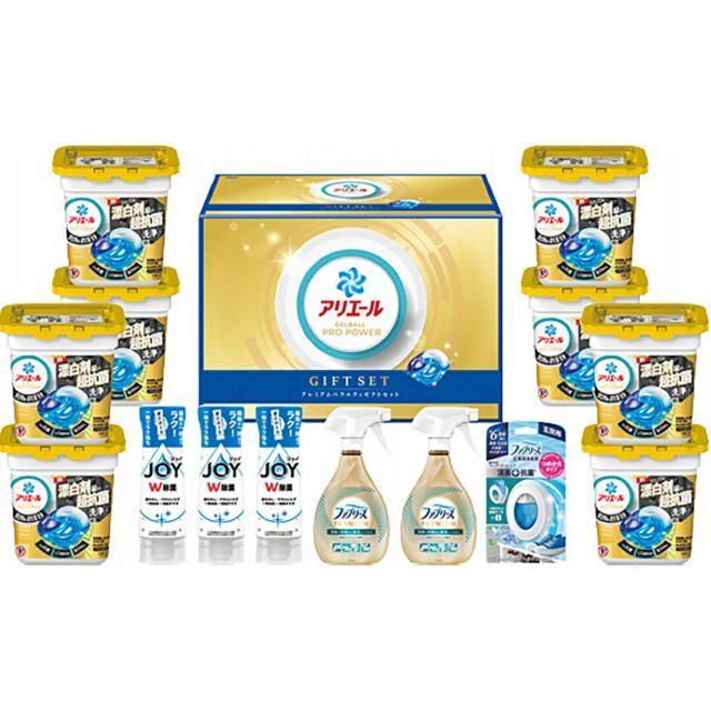 Ｐ＆Ｇ アリエールジェルボール バラエティギフトセット PGPV-100EA 香典返し 御供 粗供養 詰め合わせ ギフト プレゼント 割引 景品 品物 新築祝い 結婚内祝い 出産内祝い ご挨拶 引っ越し 引越し 内祝い 写真入り