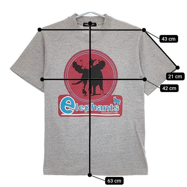 UNDERCOVER Elephants 半袖Tシャツ カットソー 90年代 グレー