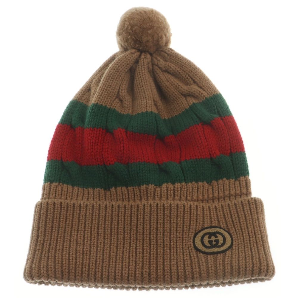 GUCCI グッチ ニットキャップ ビーニー シルバーGGロゴ シェリーカラー GUCCI グッチ ニットキャップ ビーニー シルバーGGロゴ シェリー
