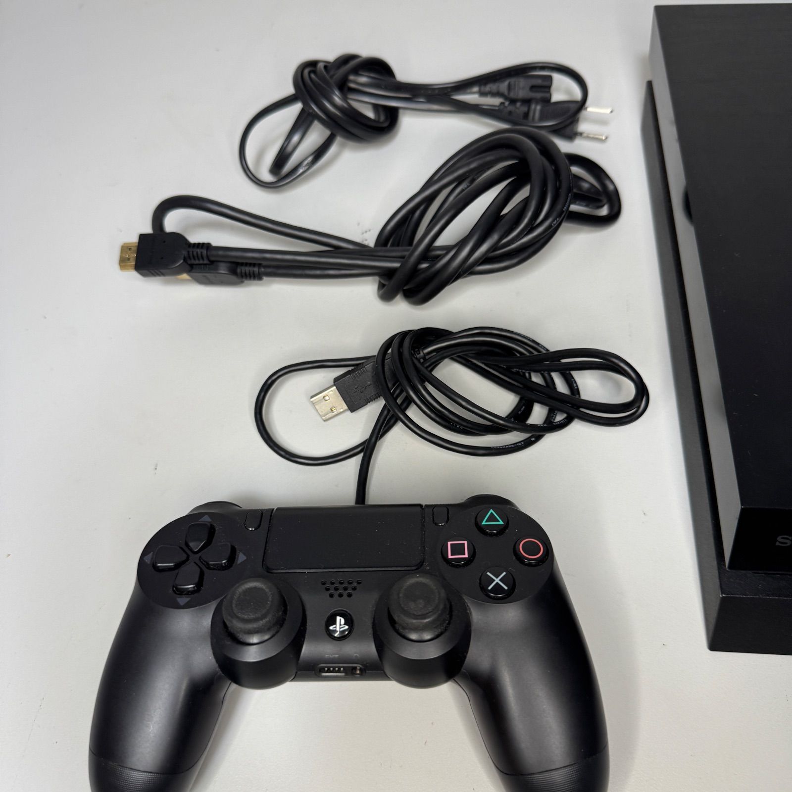 SONY PS4 本体 CUH-1100A 500GB ジェットブラック 動作 済 PlayStation 4 プレステ4 コントローラー完備