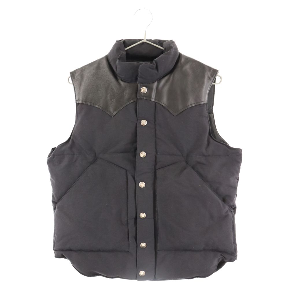 SUGAR CANE (シュガーケーン) LATHER YOKE DOWN VEST レザー 切り替え