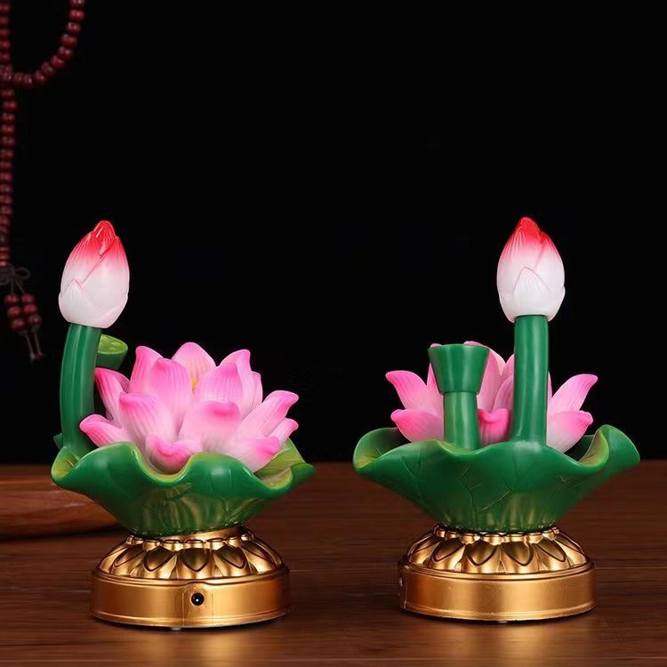 RAYWILL 蓮花 蓮の花 仏花 造花 蓮 はすはな ロータス LED 7色変化