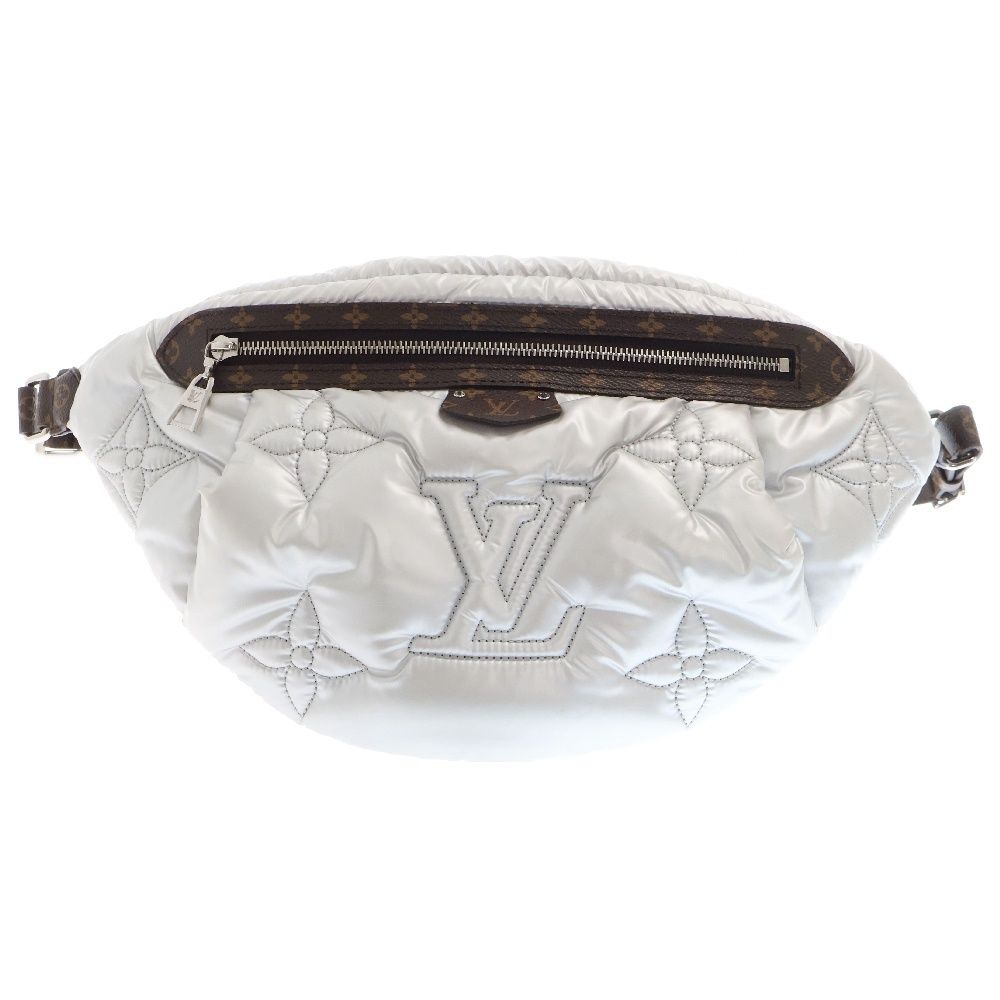 LOUIS VUITTON ルイヴィトン Maki Bumbag モノグラム LVピロー マキシバム ナイロン ウエストバッグ シルバー M20971