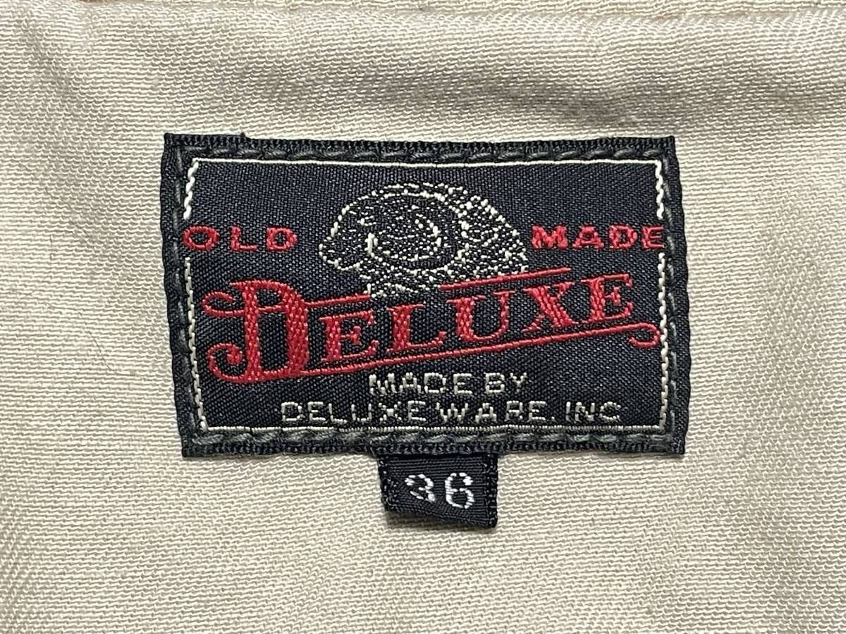 デラックス Deluxe 美品 袖レザー スタジャン L 日本製