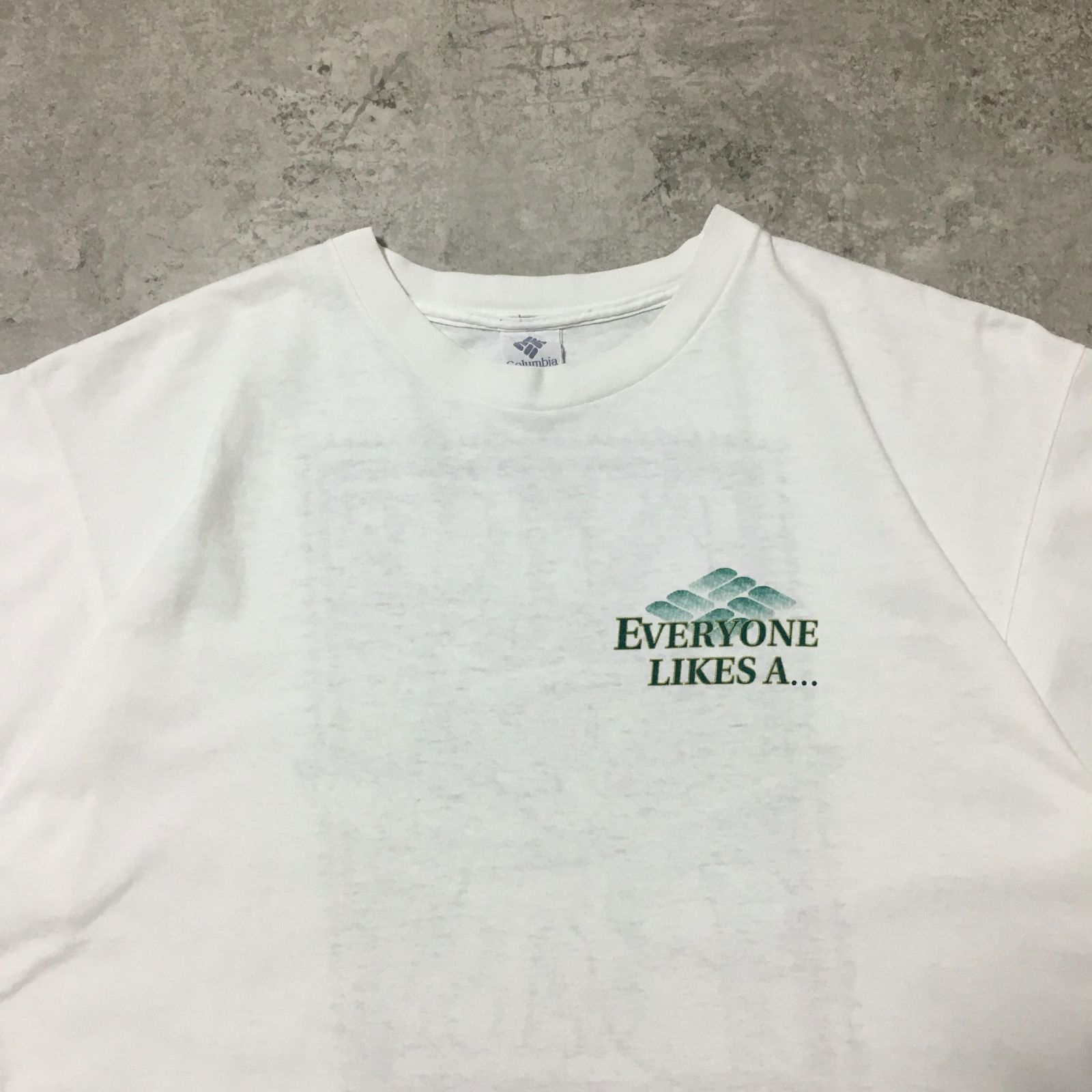 最安 Back Bass Nice Columbia USA製 90s Printed コロンビア T-shirt 半袖Tシャツ