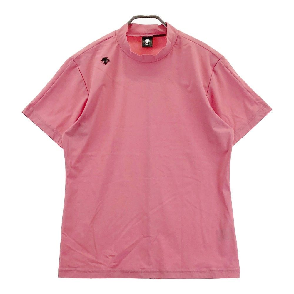 サイズ：L DESCENTE GOLF デサントゴルフ  ハイネック半袖Tシャツ  ピンク系 [240101269561]# ゴルフウェア メンズ ストスト