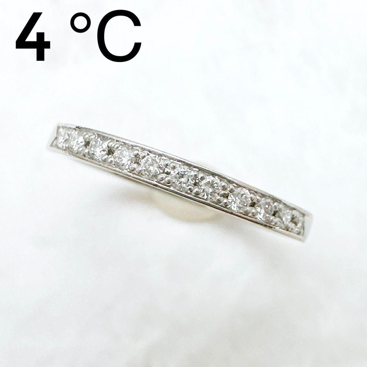 4℃の4°Cダイヤptリング【マサミさま専用】4°C  ダイヤ  pt  リング  #8