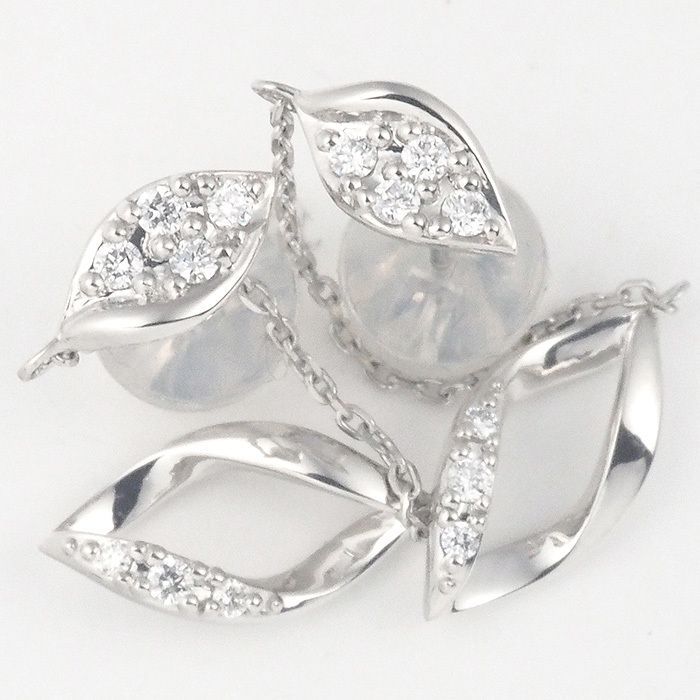 ヴァンドーム青山 VENDOME AOYAMA ダイヤモンド チェーン ピアス Pt950