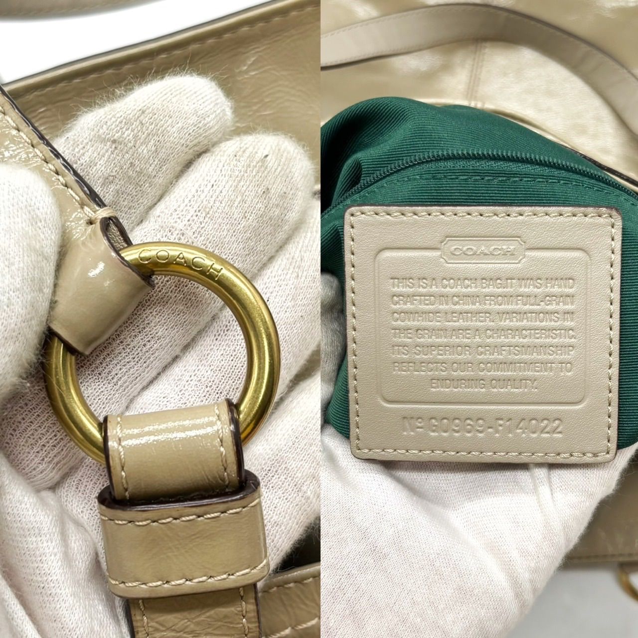 美品】 COACH コーチ 2way ショルダーバッグ トートバッグ ターン 