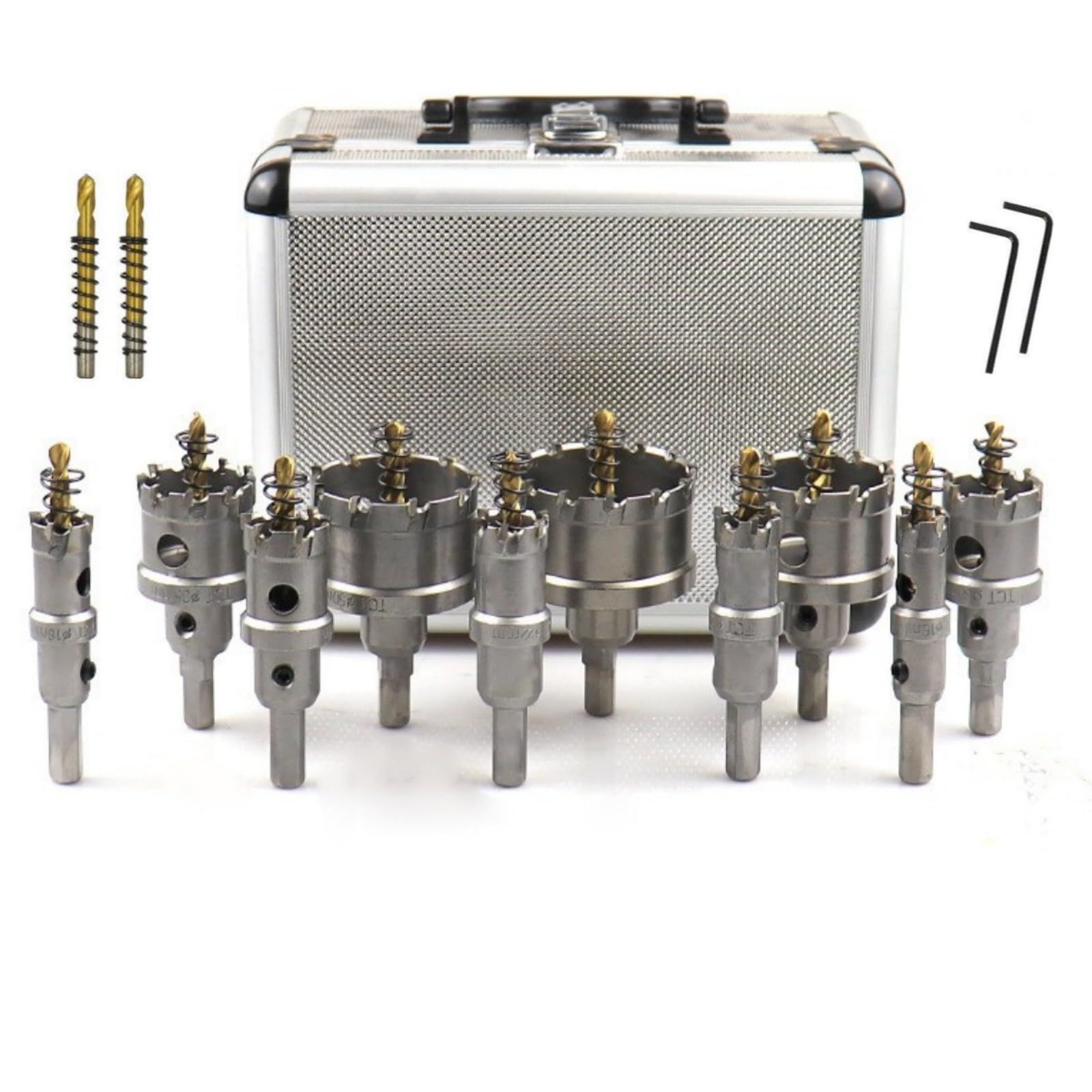 NumberOfItems 10 超硬 ホールソー ホールカッター ステンレス 鉄 金属 穴あけ タングステン合金チップ 電動ドリル ホルソ ホールソー セット 10本 16 mm 18 mm 20 mm 22 mm 25 mm 26 mm 28 mm 30