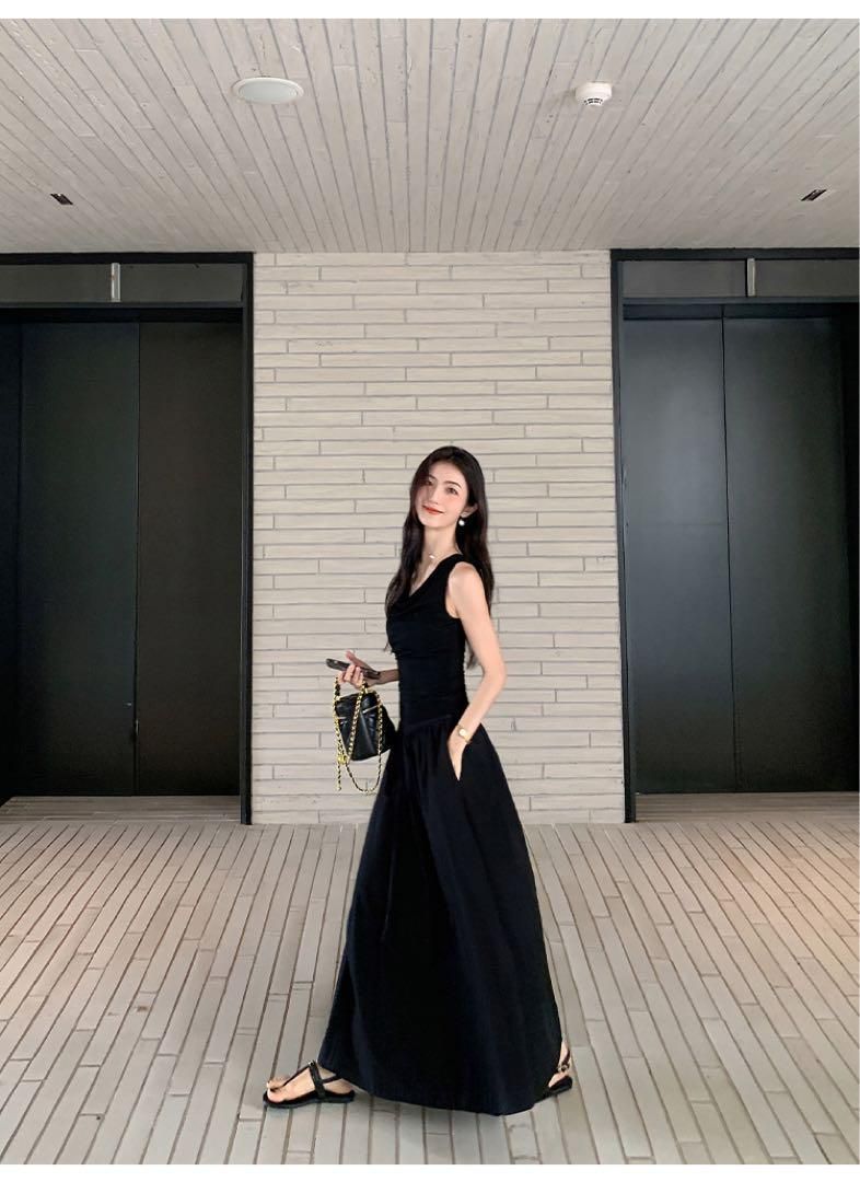 ハイウエストドレープスカート