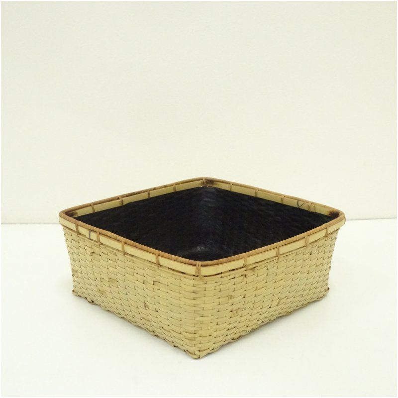 茶道具 炭道具 鱗籠 炭斗 利休好写 風炉用 炭取 炭斗籠 竹工芸 炭道具