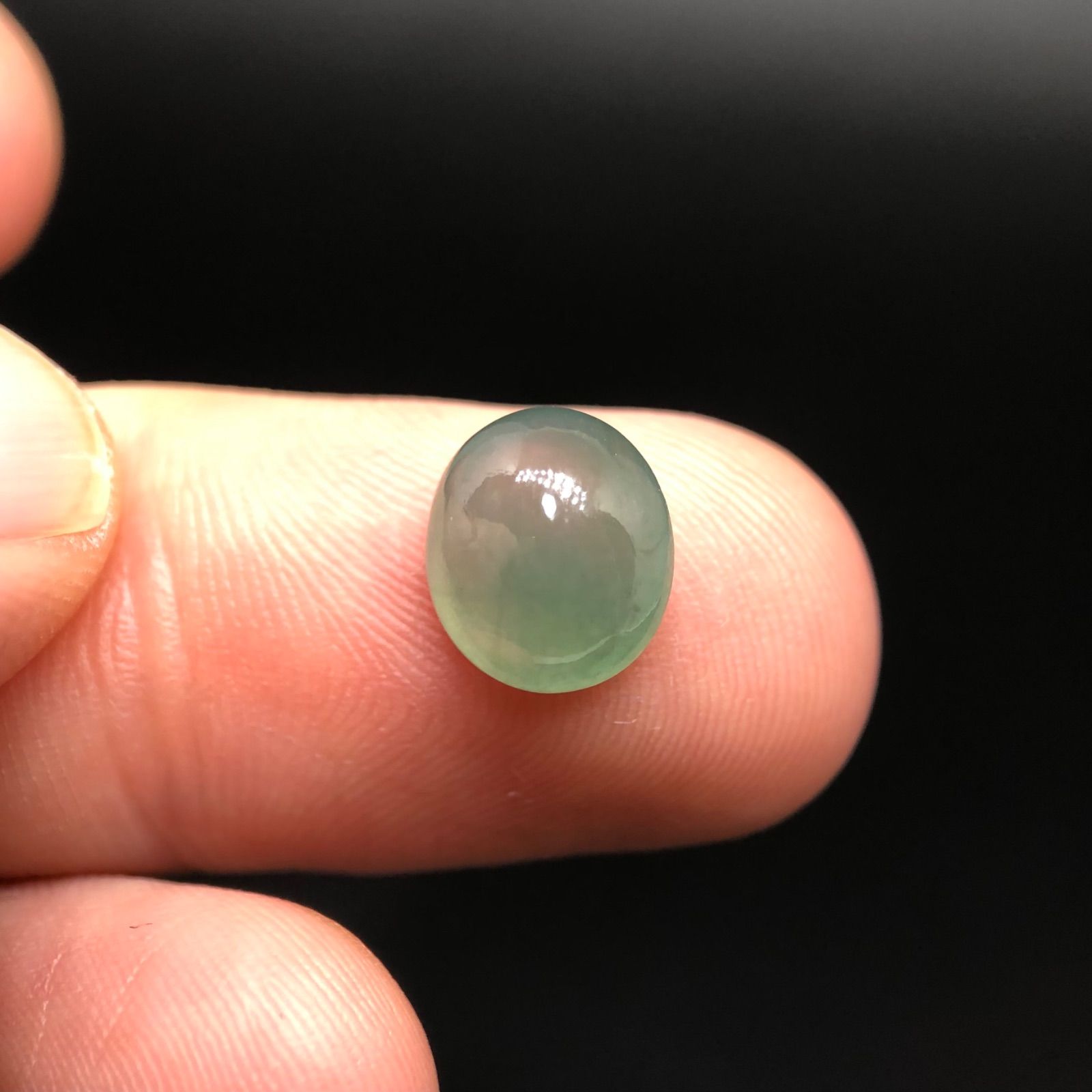 【陽緑】ミャンマー産本翡翠のルース① ミャンマー産 本翡翠 ルース 3.45ct ガラス質 みずみずしい とろとろ
