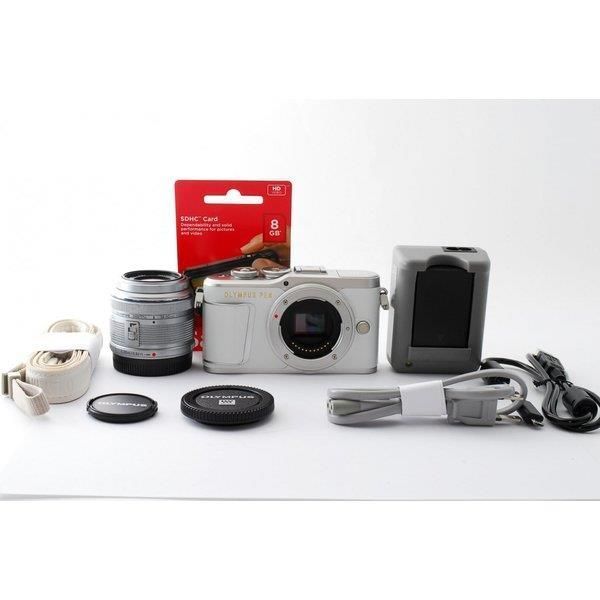オリンパス OLYMPUS E-PL9 レンズセットホワイト 美品 SDカード付 オリンパス OLYMPUS E-PL9 レンズセット ホワイト 美品 Wi-Fiで