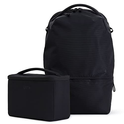 ブラック [Urth] アーコウス 20L リュックサック + スモール カメラ 