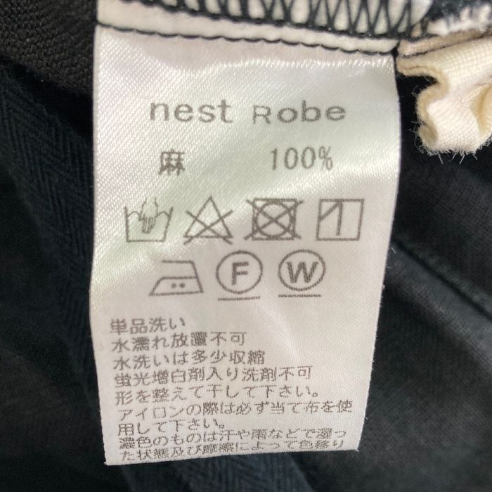 ☆nest Robe ネストローブ リネン サルエルパンツ ブラック size