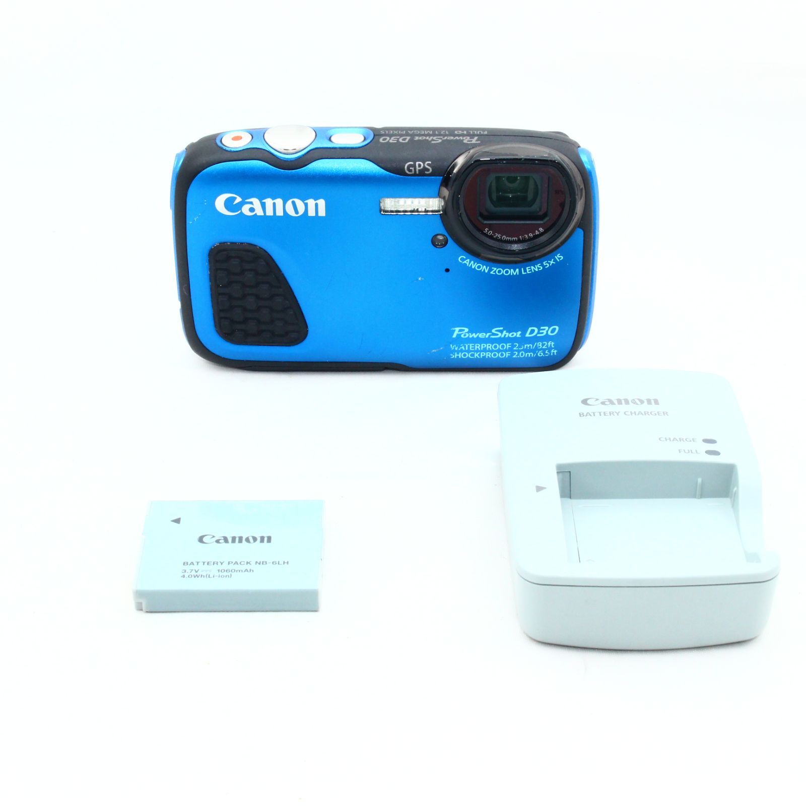 Canon デジタルカメラ Power Shot D30 光学5倍ズーム ブルー PSD30 - メルカリ