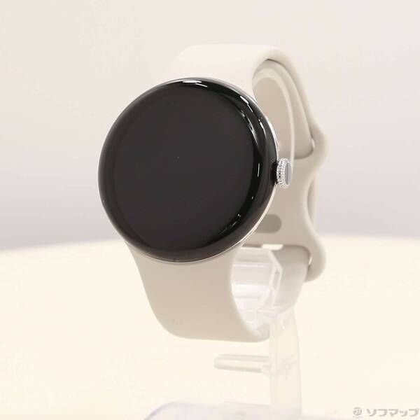 〔中古品〕 Google Pixel Watch 3 45mm(WiFi) Polished Silver アルミケース／Porcelain アクティブバンド GA05736-US【258】
