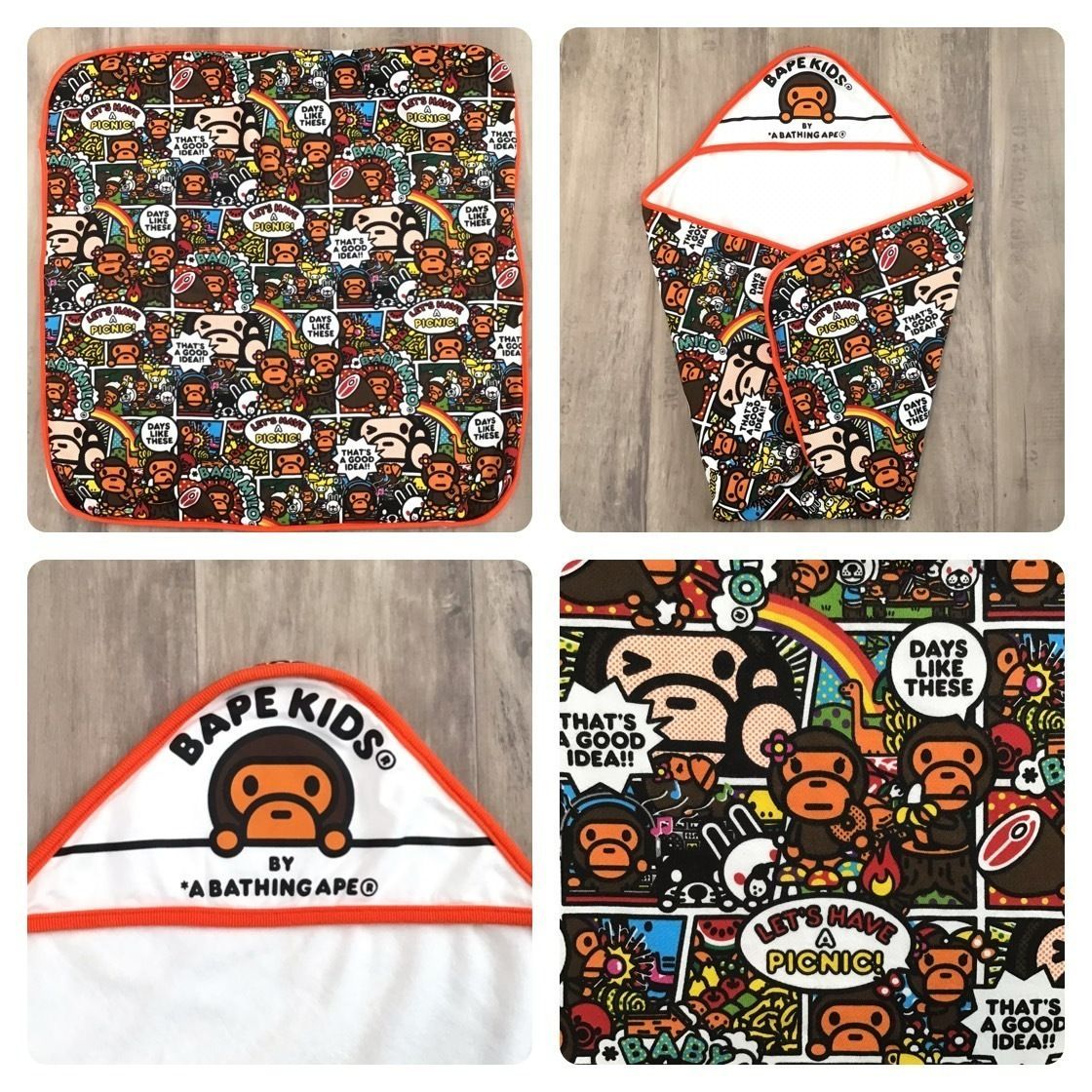 ベビー おくるみ ブランケット BAPE Swaddle MILO BABY Blanket a bathing ape マイロ エイプ ベイプ アベイシングエイプ