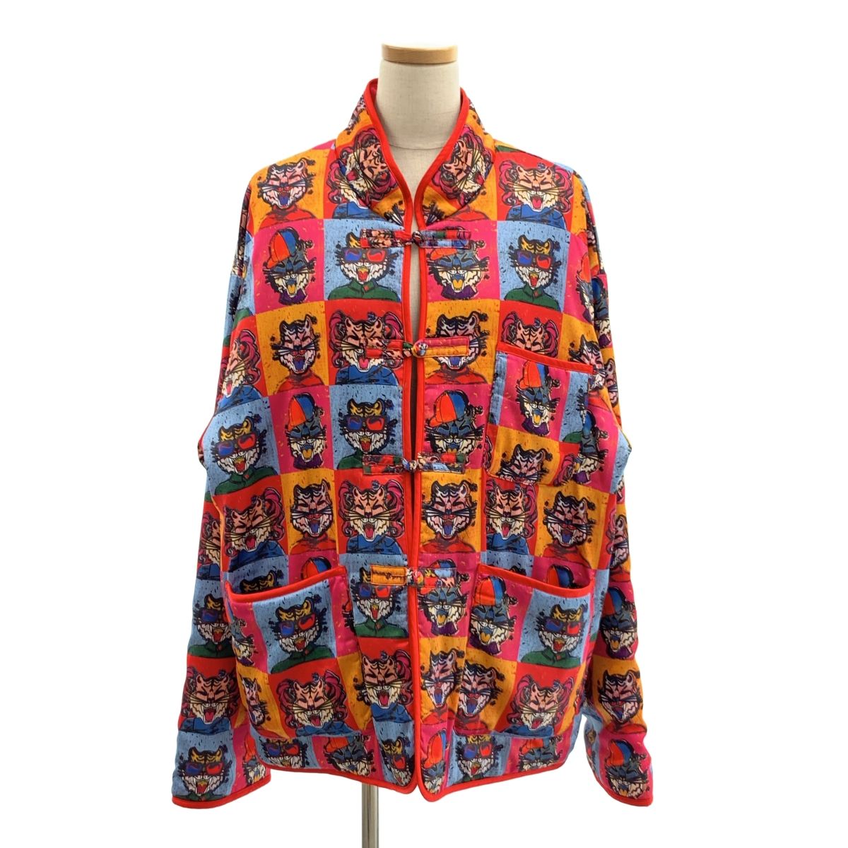VIVIENNE TAM 中綿 オーバーシルエット チャイナ ジャケット 美品】 VIVIENNE TAM / ヴィヴィアンタム | 総柄 中綿 オーバー