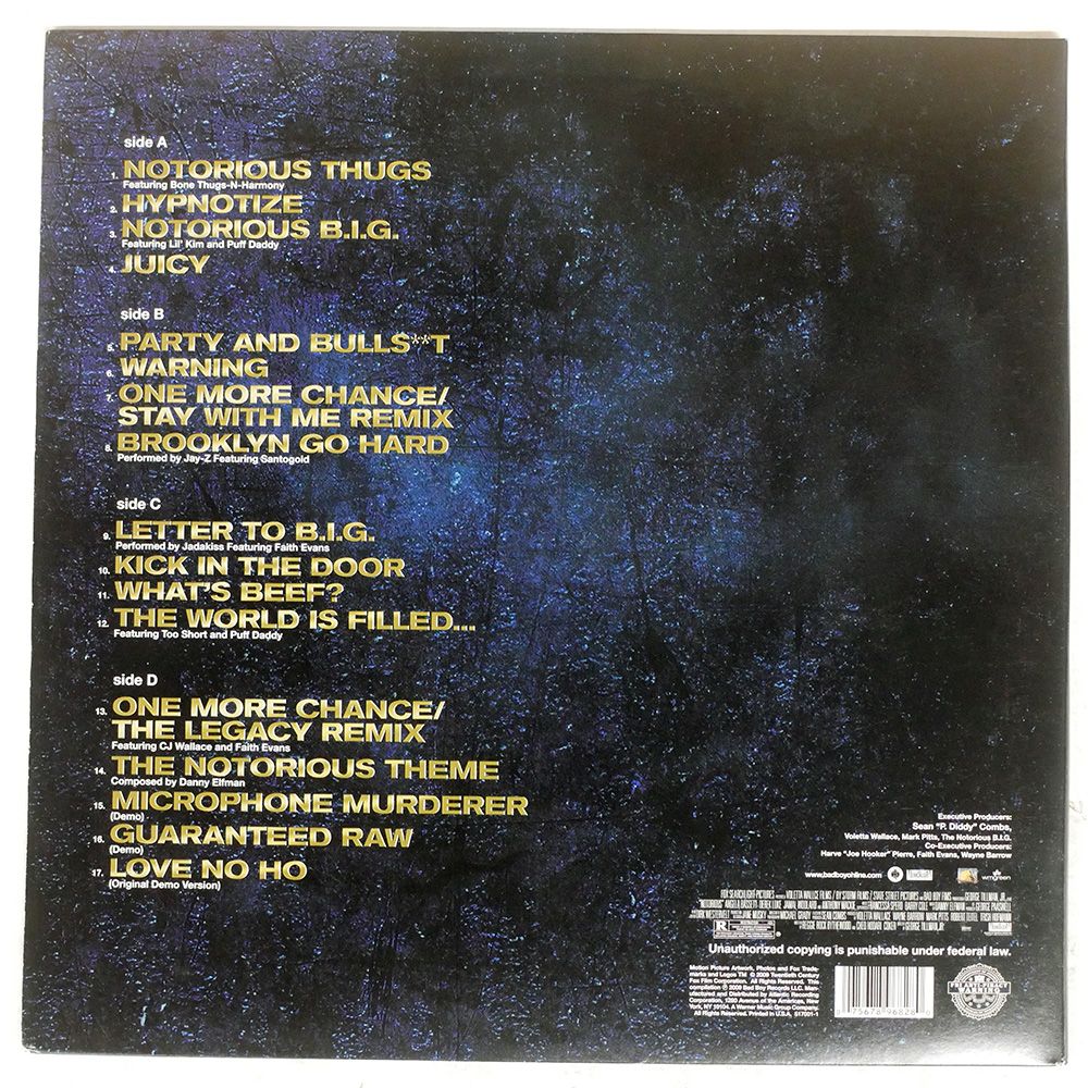 US盤 B.I.G. MUSIC FROM AND BY THE MOTION PICTURE BAD BOY 5170011 LP