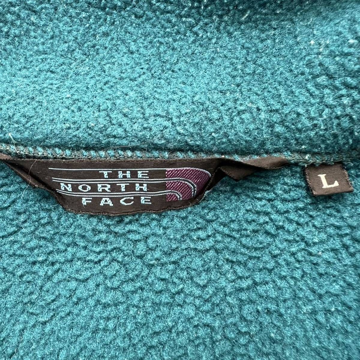 THE NORTH FACE (ザ ノース フェイス) フリースジャケット オリーブ サイズ:XL THE NORTH FACE ☆ ビンテージ フリース ジャケット エメラルド グリーン L アウトドア 秋冬 デイリーユース 人気 ノースフェイス■AB310
