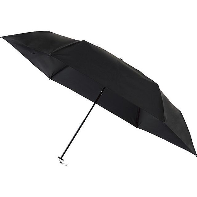 ギフト エスタ ウラワザ晴雨兼用折りたたみ日傘 無地ブラック
