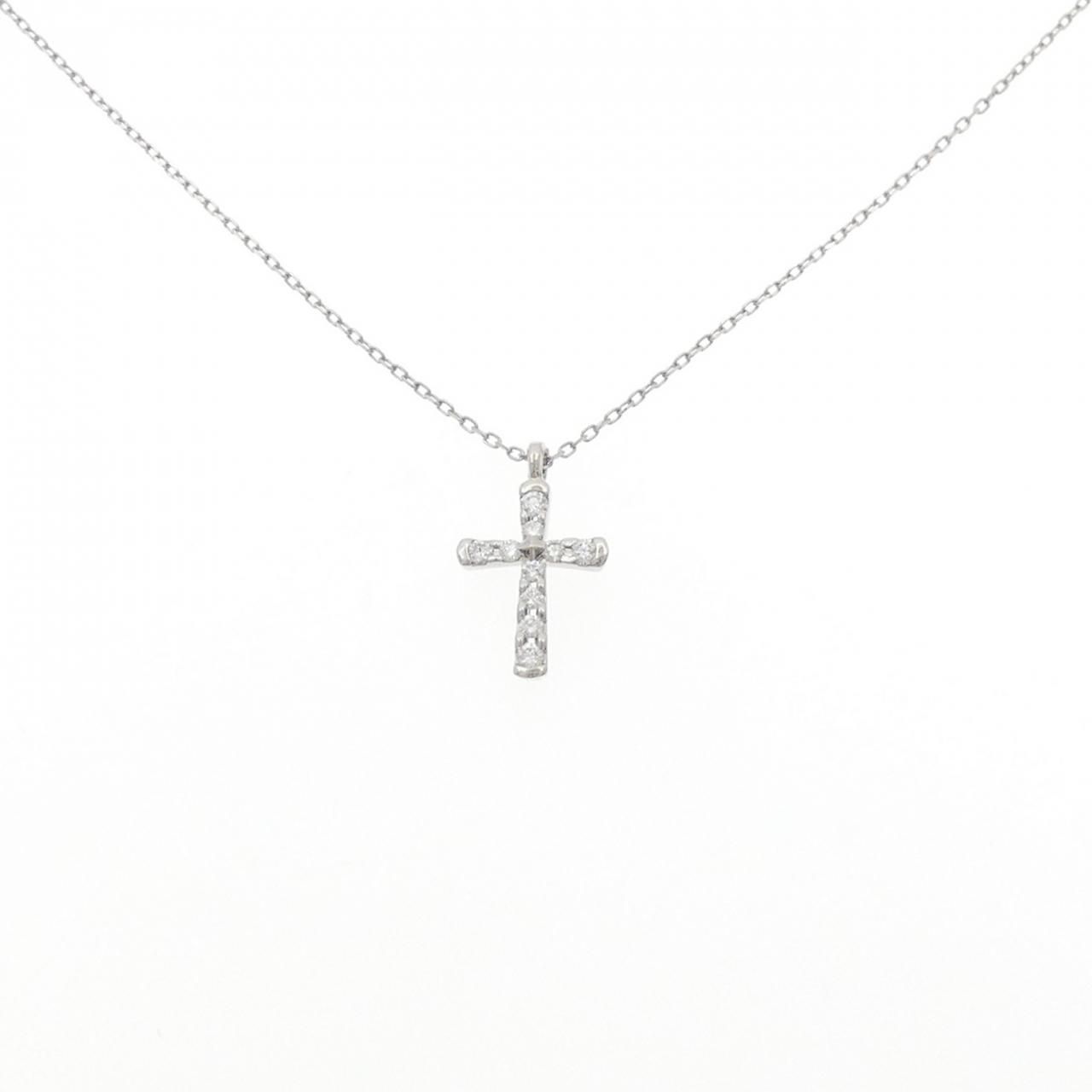 4゜C クロス ダイヤモンド ネックレス