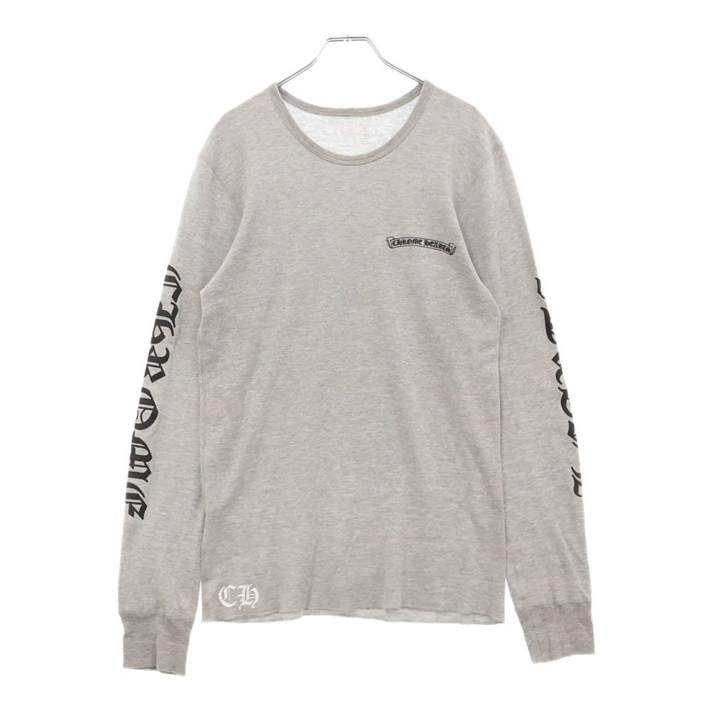 CHROME HEARTS クロムハーツ SCROLL THERMAL L|S TEE アームロゴプリント 長袖Tシャツ カットソー グレー