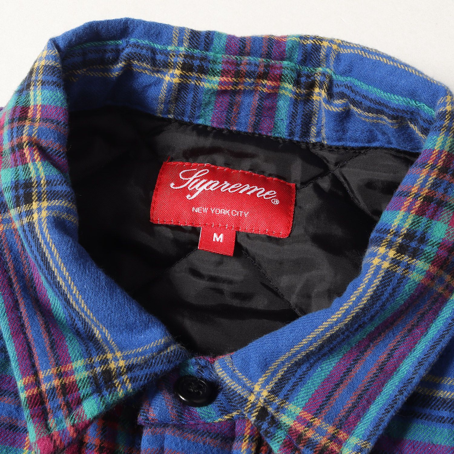 Supreme シュプリーム シャツ スター刺繍 キルティング チェック ネルシャツ Quilted Plaid Flannel Shirt 21AW  ダスティーロイヤル M トップス カジュアルシャツ 長袖 ブランド - メルカリ