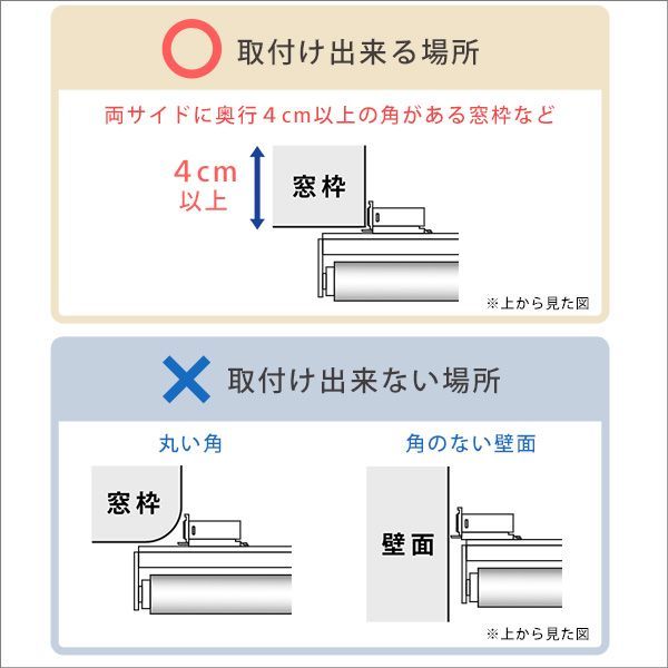 壁空け不要！つっぱりロールスクリーン 幅180cm（採光タイプ） - いい