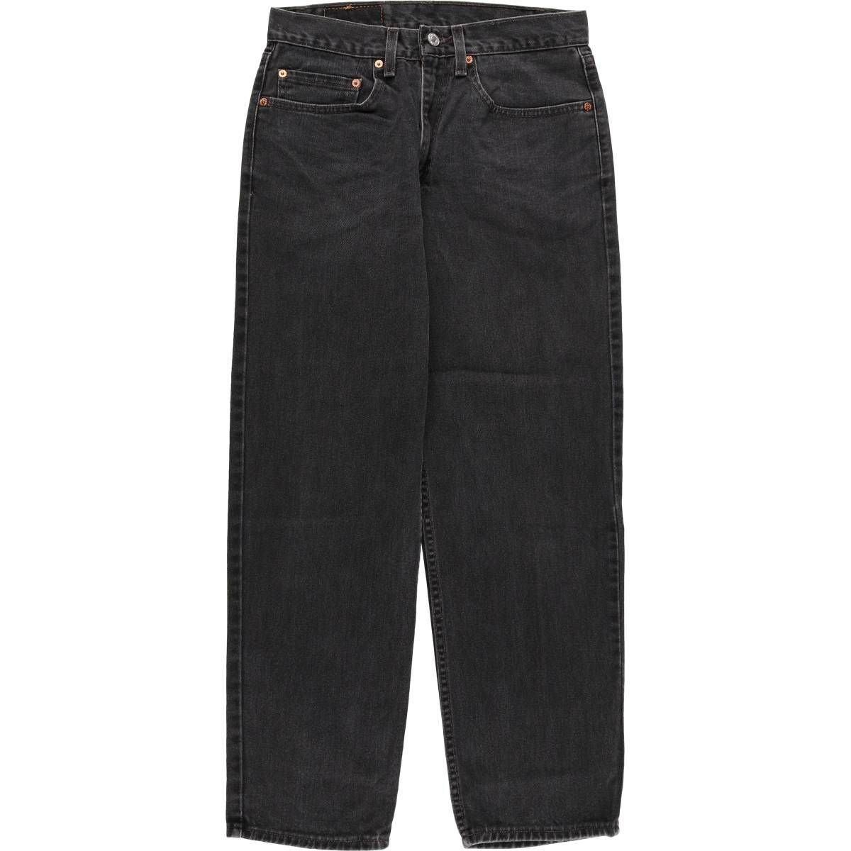 古着 00年代 リーバイス Levi s 550 RELAXED FIT TAPERED LEG ブラックデニム テーパードデニムパンツ メンズw30相当|evb031803