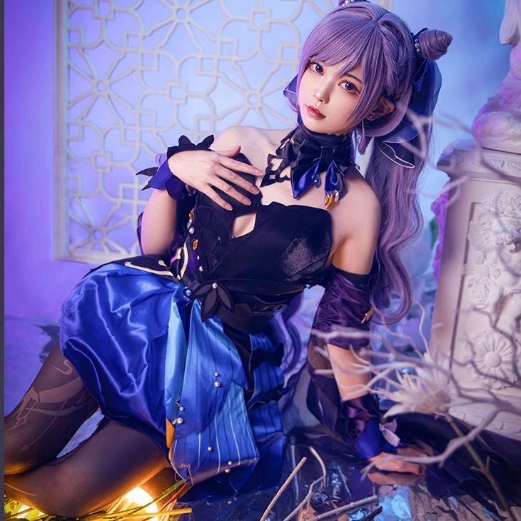 原神 刻晴 Mサイズ コスプレ衣装 こくせい　ハロウィン　イベント Amazon.co.jp: 優品制作 原神 コスプレ 刻晴 コスプレ衣装