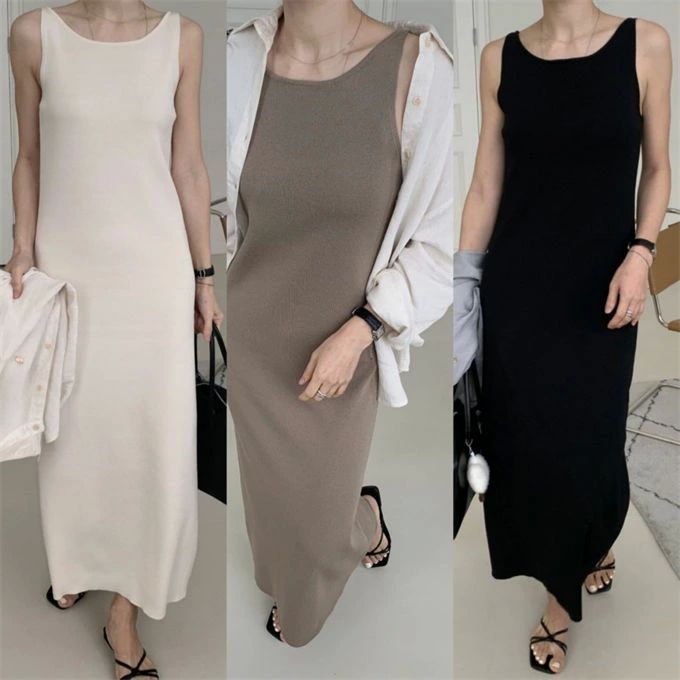 ワンピース レディース ノースリーブワンピース ロング丈 ロング