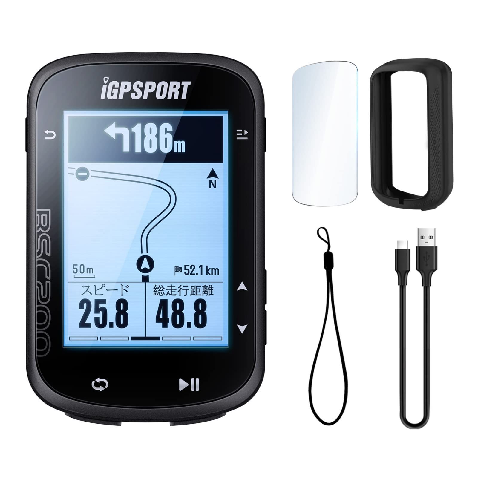 在庫処分 サイクルコンピュータ BSC100S|BSC200|BSC300 GPS 自転車 iGPSPORT サイコン ワイヤレス ANT - Bluetooth サイクリング スピードメーターとオドメーター Type-C 高速充電と大型 LCD 自動バッ