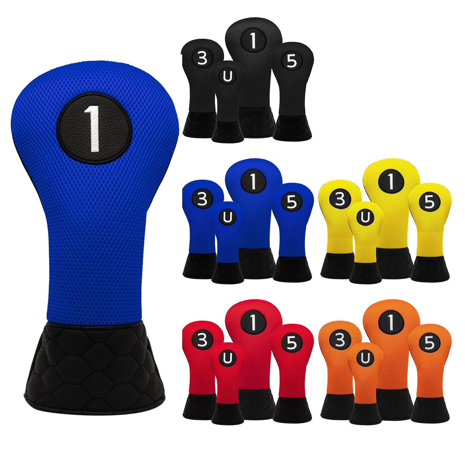 ゴルフヘッドカバー 4点セット BLENDED オレンジ 1W FW UT 新品 