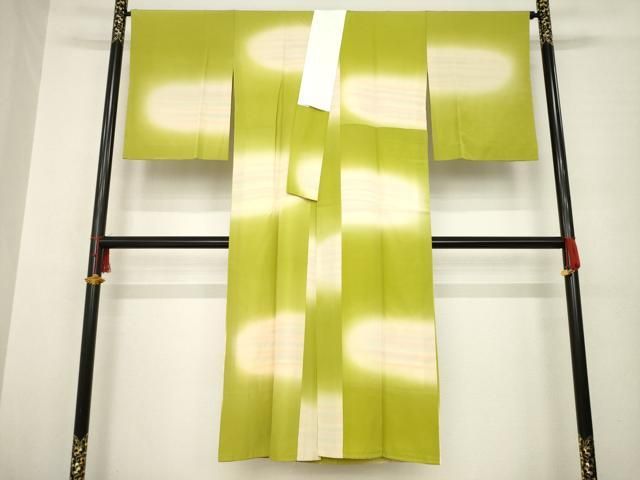 平和屋着物●奄美大島泥染色家 赤塚花穂 長襦袢 袷 霞文 暈し染め 広衿仕立て 証紙付き 正絹 AABC1945ck